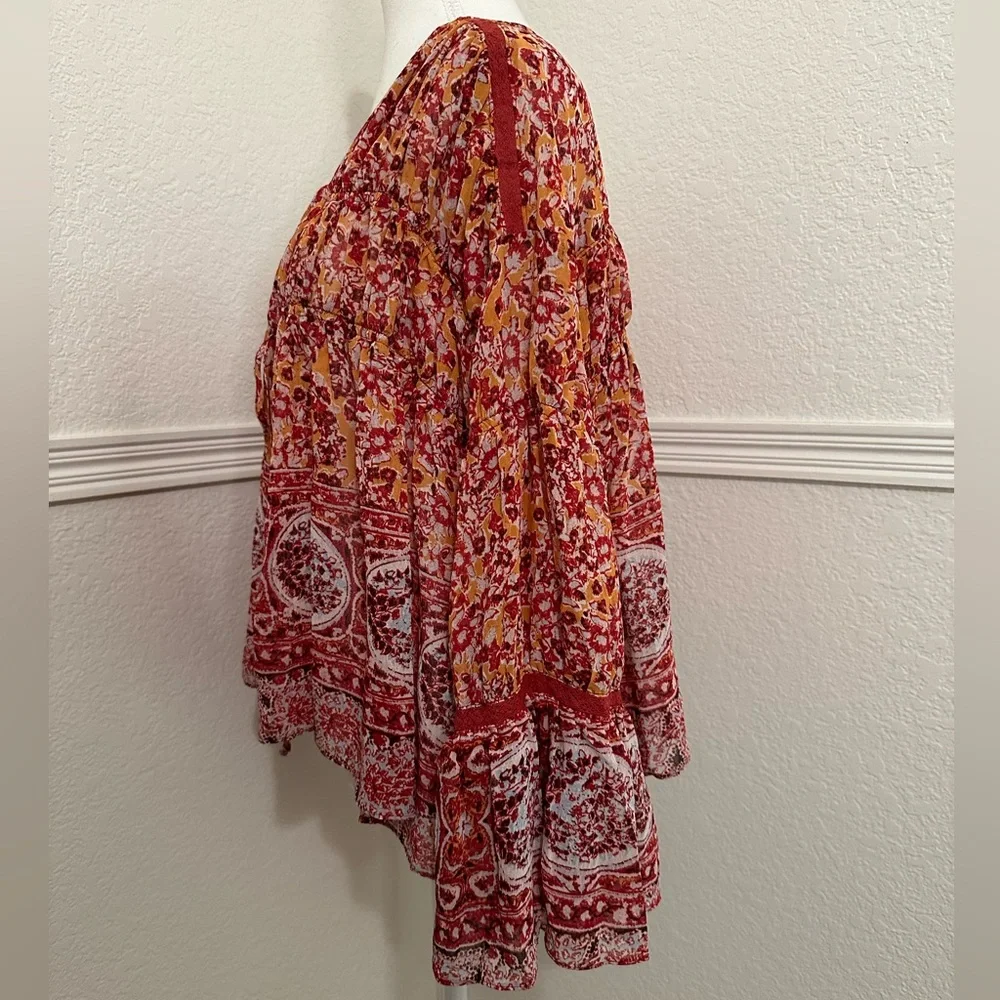 Free People Lorraine Tiered Kimono Top